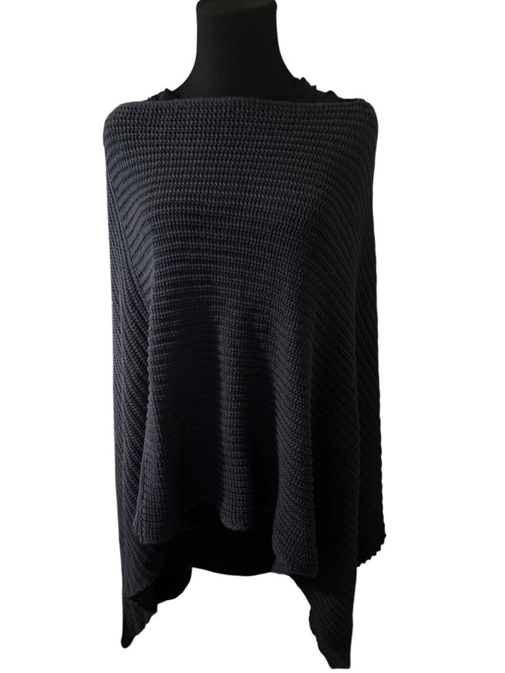 Love Your Melon dark gray cotton poncho o/s